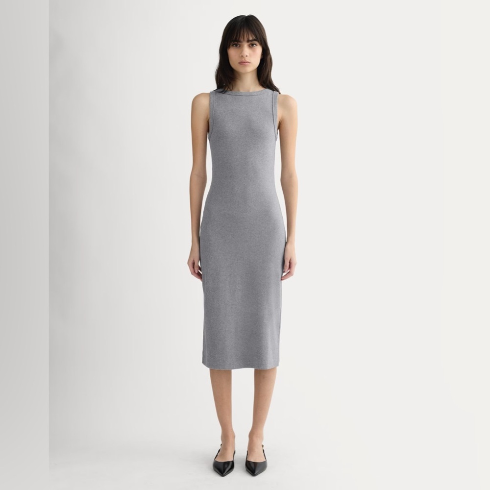 Everlane Gray Sleeveless Midi Dress